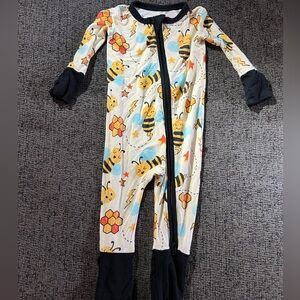Birdie Bean Bee Print Kids Footie
